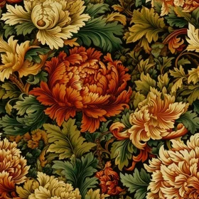 Colorful Flower Pattern on Dark Background