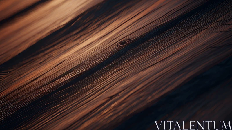 Dark Brown Wooden Surface Texture AI Image