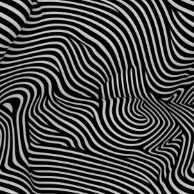 Monochrome Abstract Stripes | Optical Illusion 3D Rendering