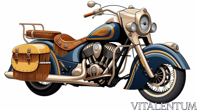 Classic Indian Chief Motorcycle - Detailed Cruiser Bike AI Image