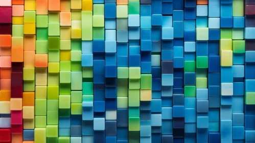 Colorful 3D Cubes Gradient Pattern