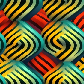 Colorful 3D Shapes Grid Pattern for Design Projects