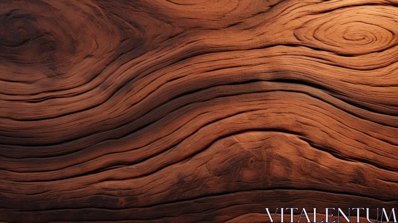 Dark Brown Wood Texture - Close-up Design Element AI Image