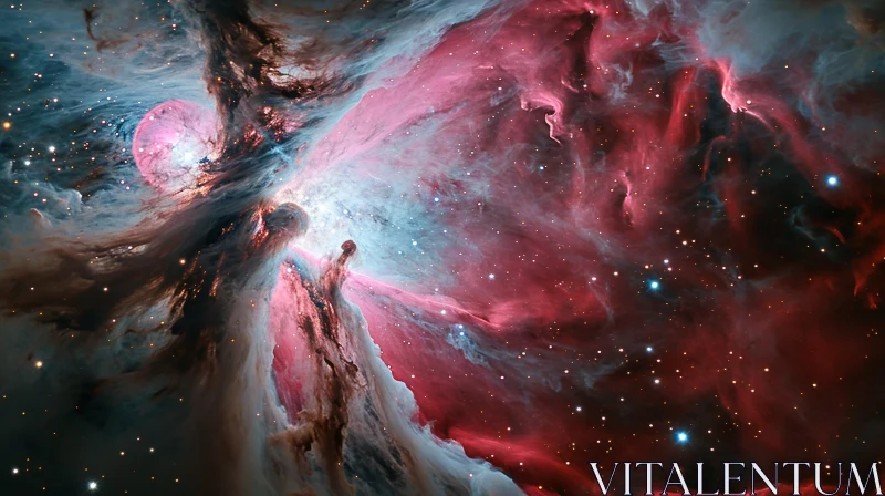 Orion Nebula: A Celestial Marvel of Star Formation AI Image