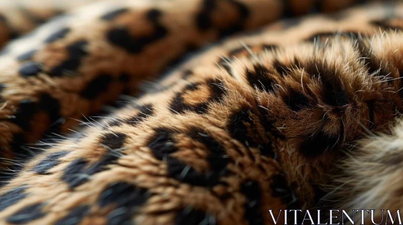 Close-up of a Leopard's Fur: Luxurious Texture and Intricate Pattern AI Image