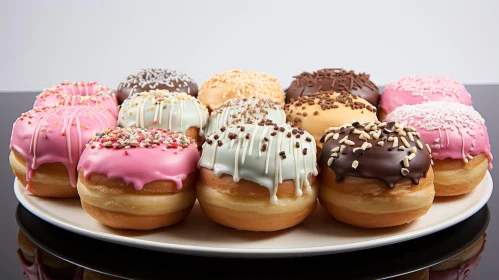 Delicious Doughnuts with Various Toppings