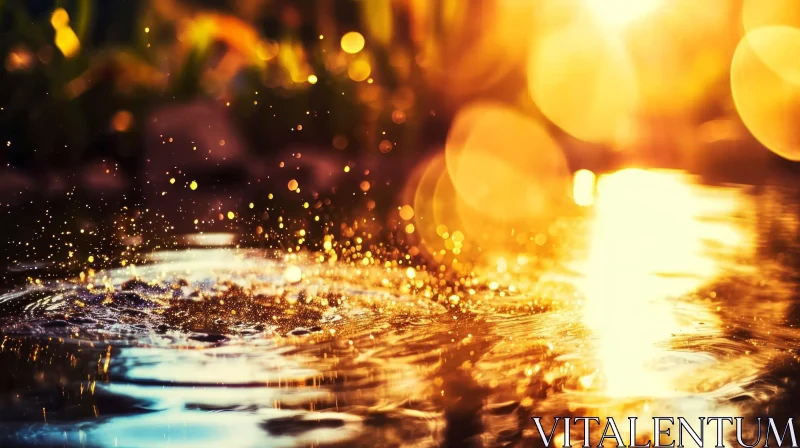Enchanting Water Droplets: A Captivating Photo AI Image