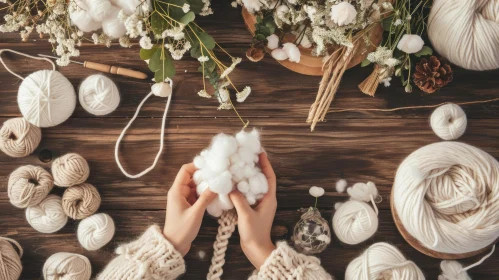 Exquisite Crafts: Yarn, Cotton Balls, Flowers, Crochet