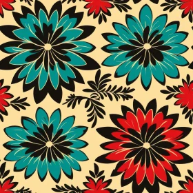 Retro Floral Seamless Pattern Design