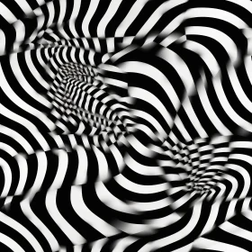 Hypnotic Black and White Optical Illusion Stripes