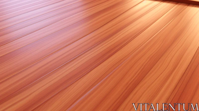 Warm Light Illuminated Wooden Floor AI Image