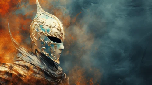 Golden Masked Knight Portrait