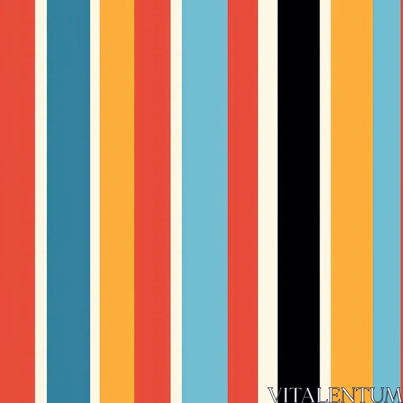 AI ART Retro Vertical Stripes Pattern - Design Element