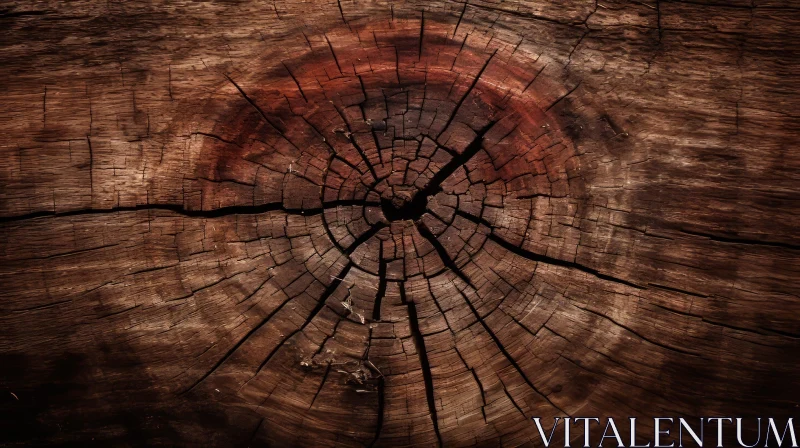 Weathered Tree Stump Texture - Close-Up Detail AI Image