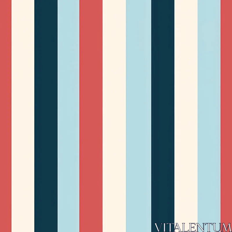 Blue Pink Navy Vertical Stripes Seamless Pattern AI Image