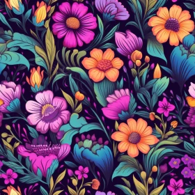 Dark Floral Seamless Pattern