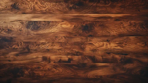 Dark Wooden Table Close-up