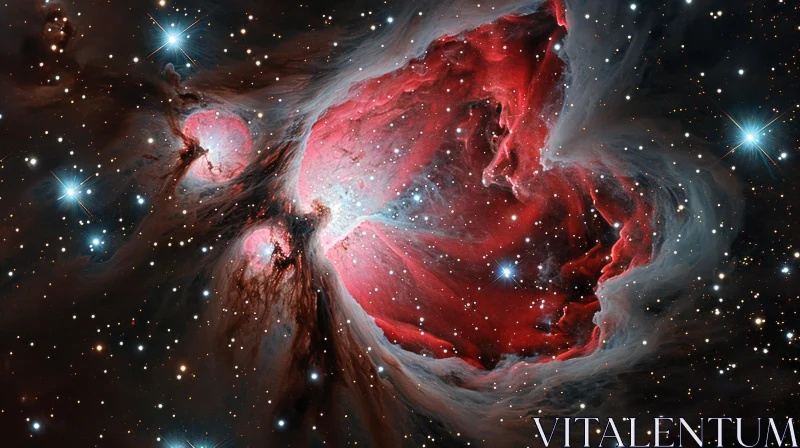 Orion Nebula: A Celestial Marvel of Star Formation AI Image