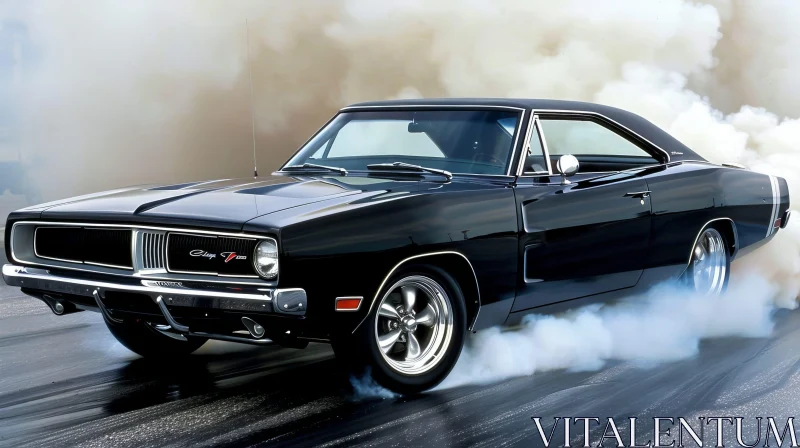 1970 Dodge Charger R/T Muscle Car in Action AI Image