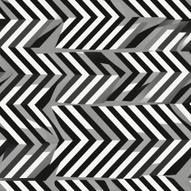 Black and White Geometric Chevrons Pattern