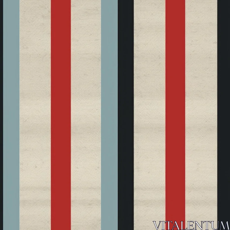 AI ART Classic Vertical Stripes Pattern in Red, Blue, and Black