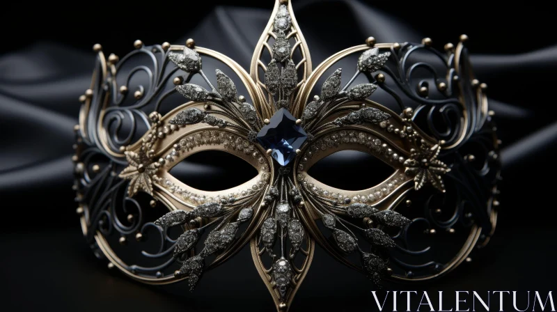 Exquisite Venetian Mask Photography AI Image