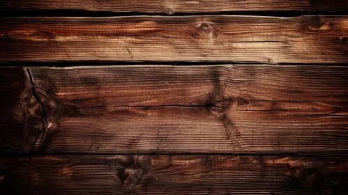 Rustic Dark Brown Wooden Wall Close-Up