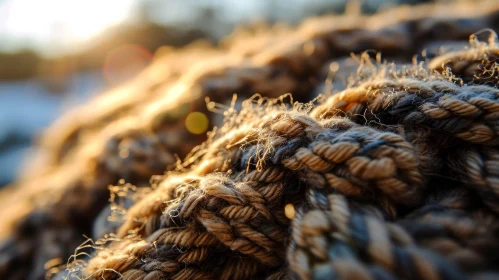 Close-up Photo of Brown Rope | Natural Fiber Texture