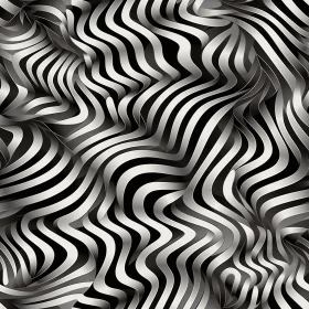 Elegant Black & White Wave Pattern