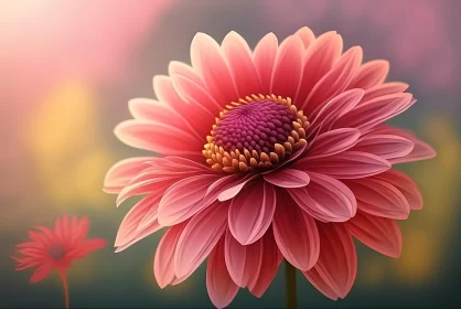 Exquisite Pink Flower Art - Realistic and Vibrant | Mughal Art Inspired