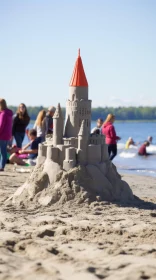 Lakeside Sand Castle: A Masterpiece of Beach Fun