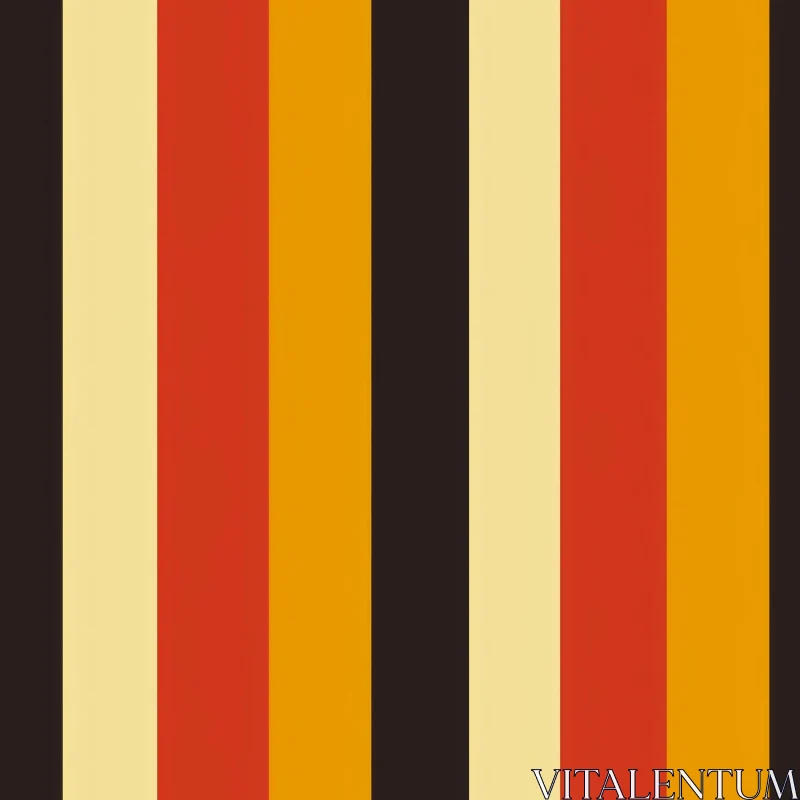 Retro Vertical Stripes Pattern in Brown, Orange, Black, Beige, Red AI Image