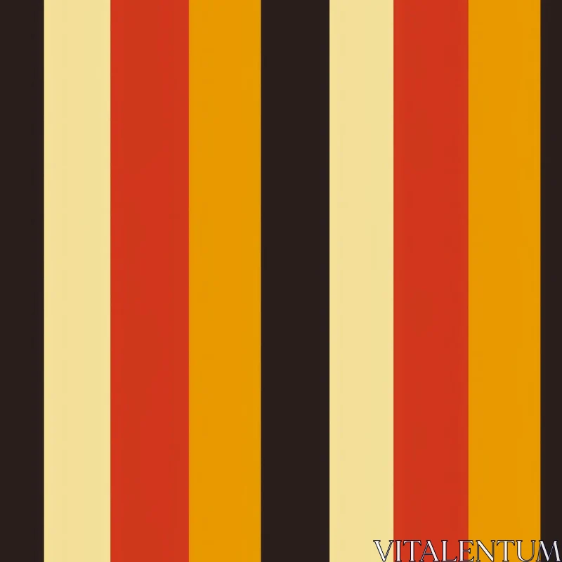 Retro Vertical Stripes Pattern in Brown, Orange, Black, Beige, Red