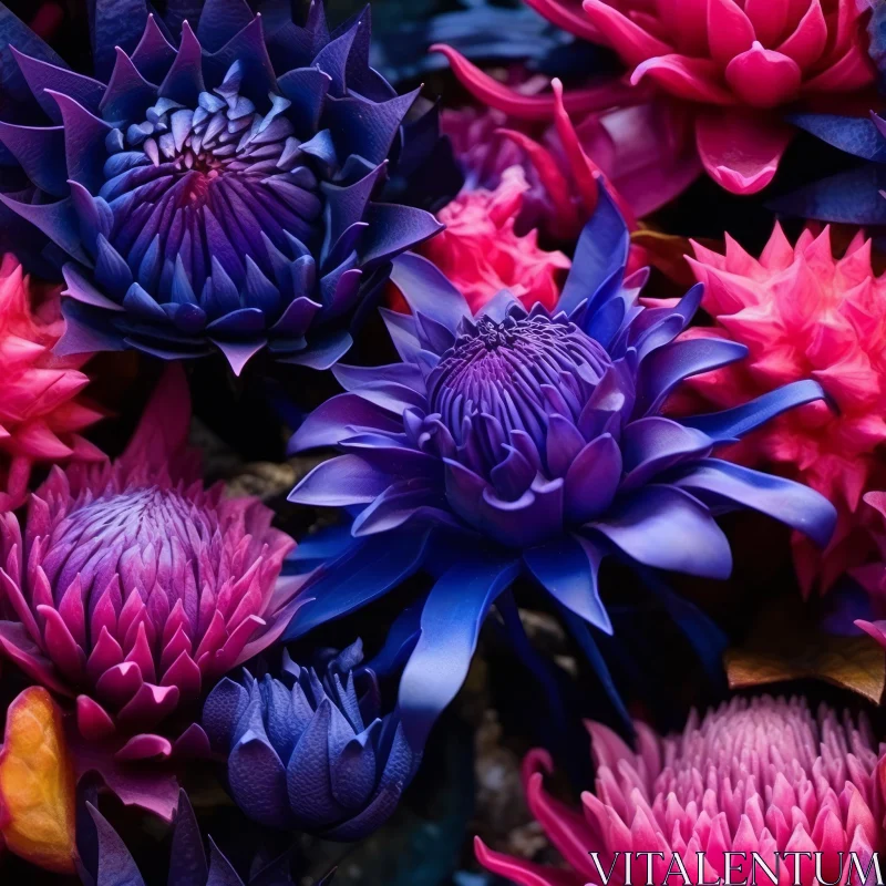 AI ART Colorful Floral Close-Up Photography