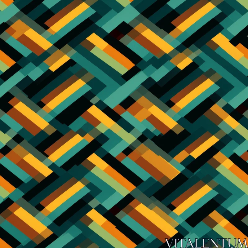 Dark Geometric Herringbone Pattern with Colorful Lines AI Image