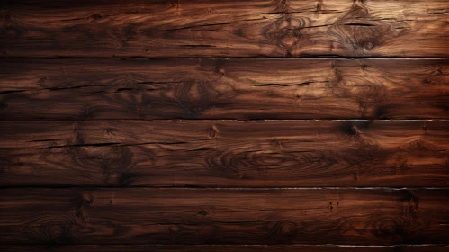 Detailed Wood Grain Texture on Dark Background