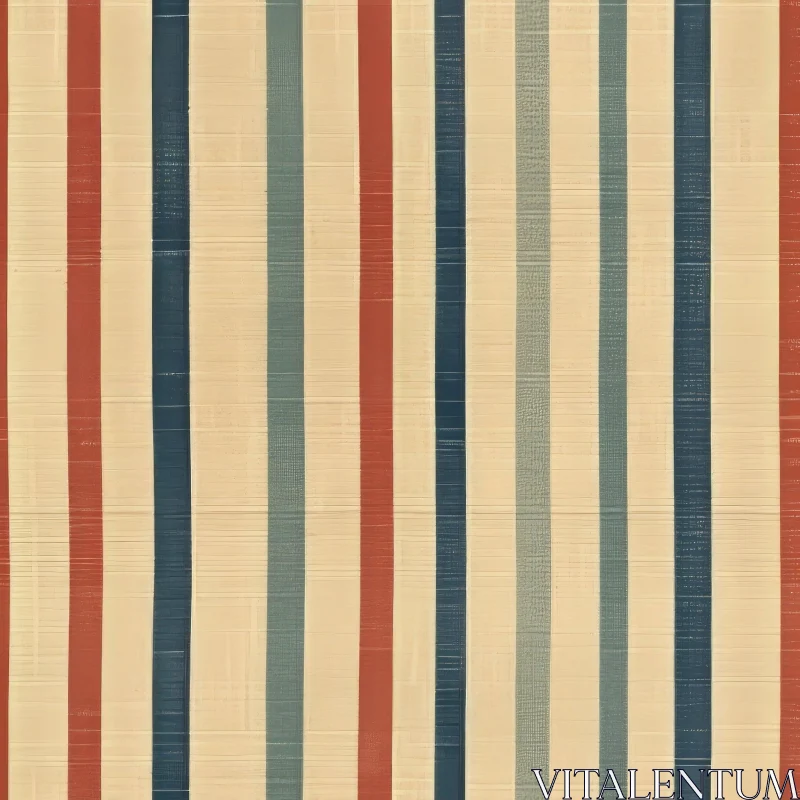 AI ART Distressed Vertical Stripes Pattern in Red, Blue, Beige