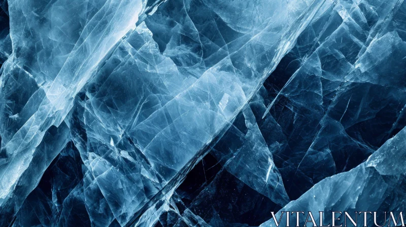 Frozen Beauty: A Captivating Photo of Cracked Ice AI Image