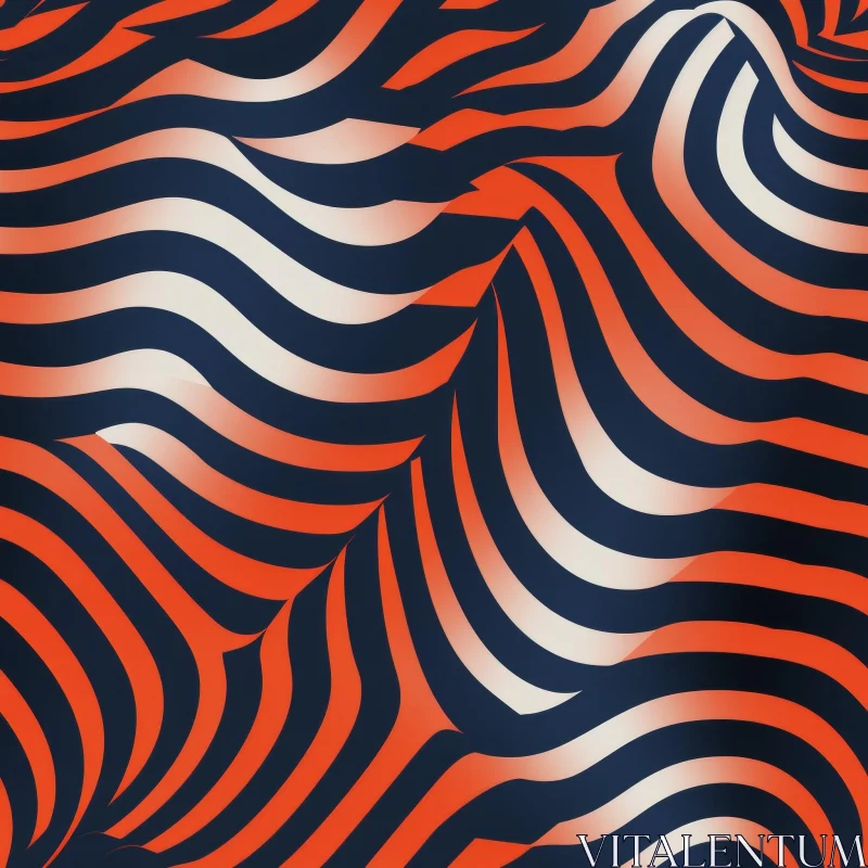 Abstract Wavy Orange and White Background AI Image