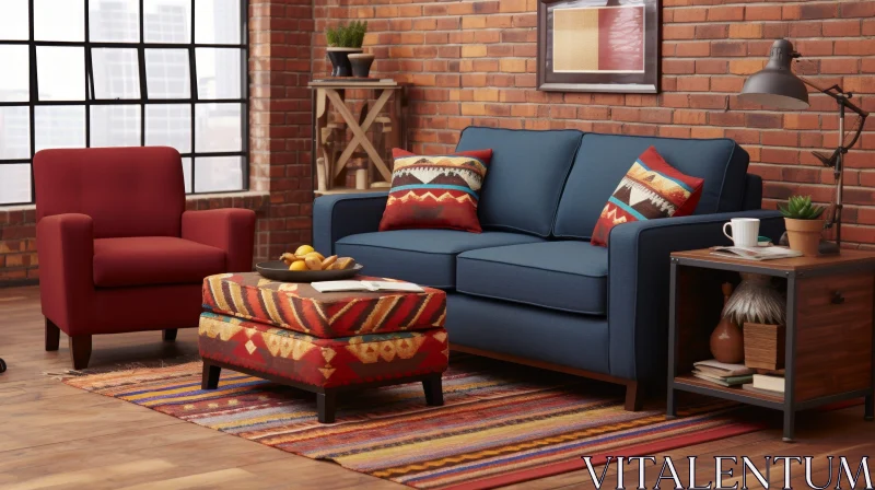 Cozy Living Room Interior Design AI Image