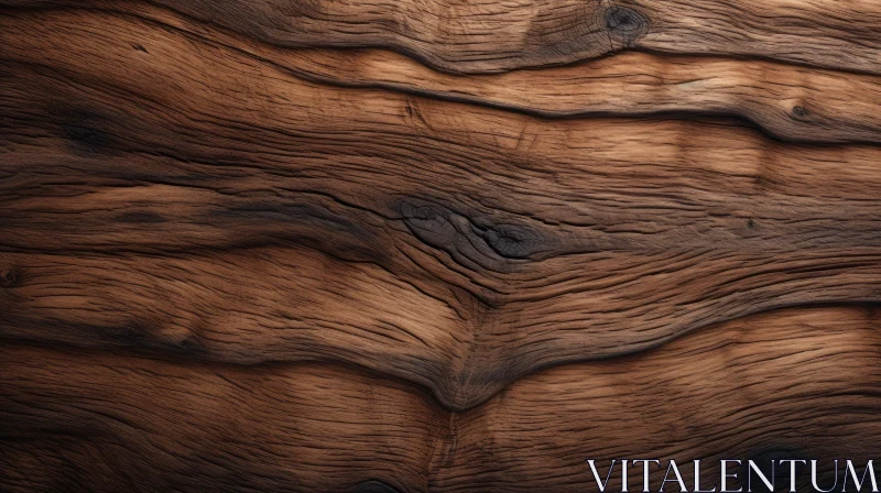 Dark Brown Wooden Surface Texture AI Image