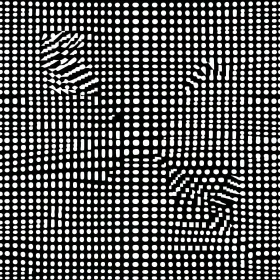 Intriguing Black and White Halftone Fingerprint Art