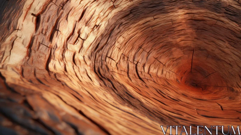 Rich Wood Grain Close-Up AI Image