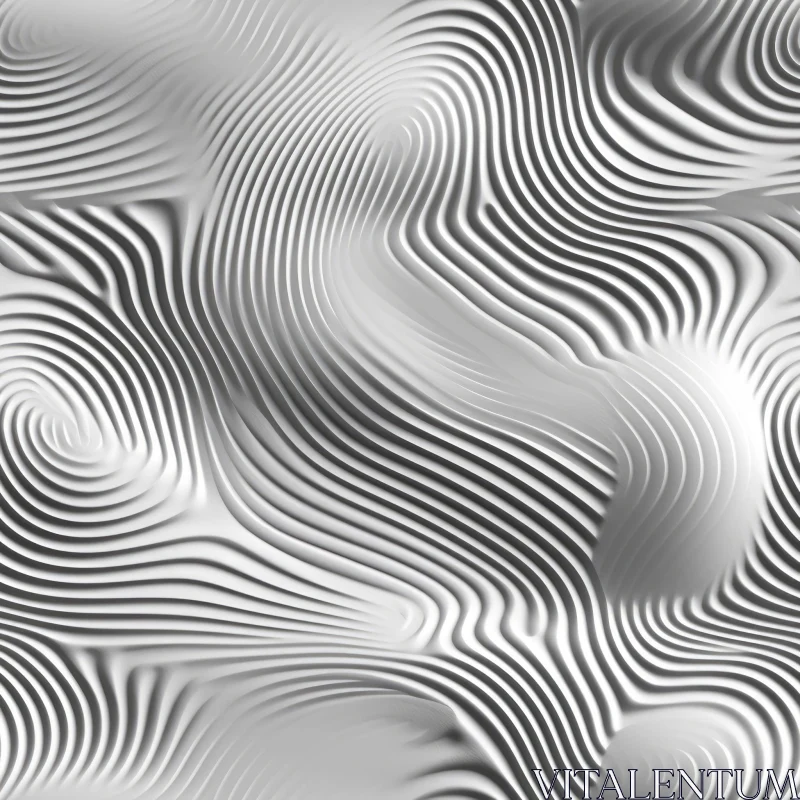 AI ART White Parametric Surface - 3D Rendering