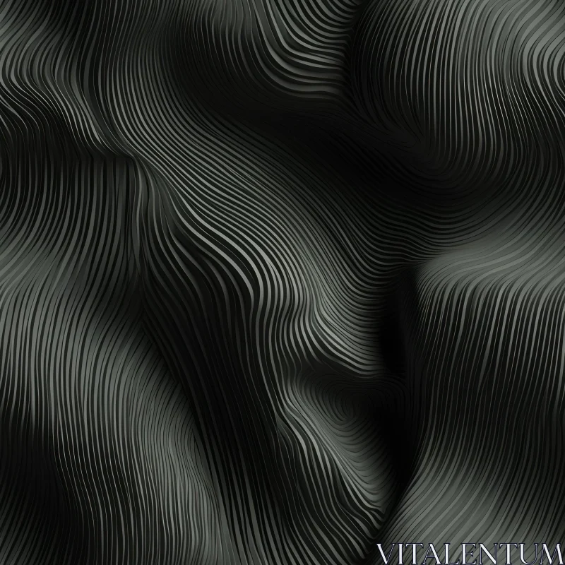 AI ART Dark Wavy Surface 3D Rendering Texture