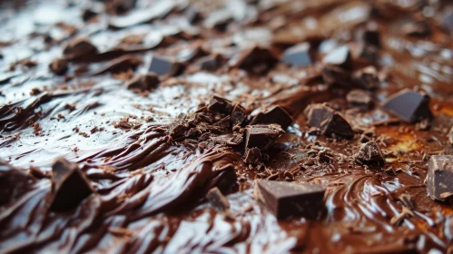 Delicious Melted Chocolate with Chunks | Close-up Food Photography