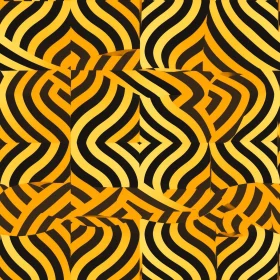 Stripes Grid Pattern - Black and Yellow Seamless Design