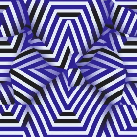 Blue and White Striped Geometric Pattern