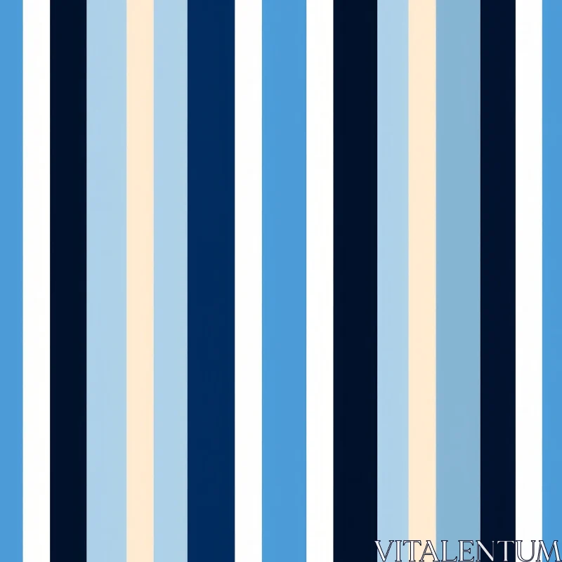Blue and White Striped Pattern - Seamless Texture AI Image