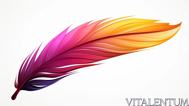 Colorful Feather Vector Illustration AI Image